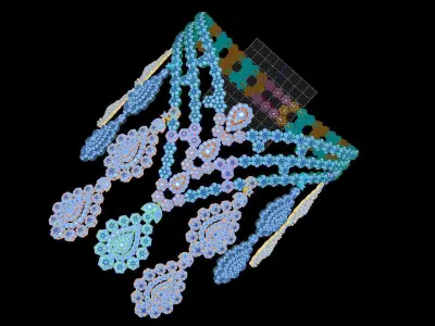 necklace beaded 3D print model