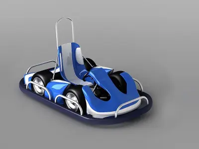 Bumper cars playground  entertainment equipment  Kart Model 3D model