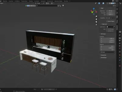 Modern Kitchen 3D model purchase