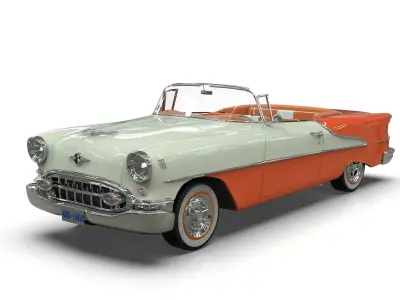 Oldsmobile 88 Convertible 1955 Low-poly 3D model