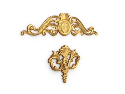 Classic carved decor ornament 384 3D model
