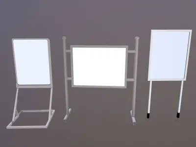 Petrol Pump Barricade Low-poly 3D model