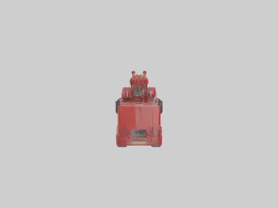 Robot version of a fire truck model Low-poly 3D model