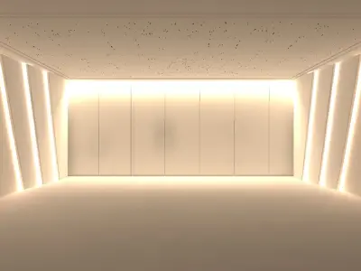 Car studio interior 3D model