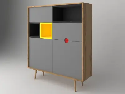  MODERN MINIMAL CABINET 3D model