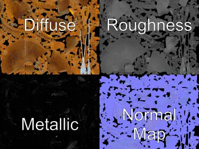 Decorative Wicker Lamp Shade Model Pack Low-poly 3D model