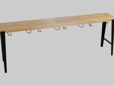 Bar Table-01 Low-poly 3D model