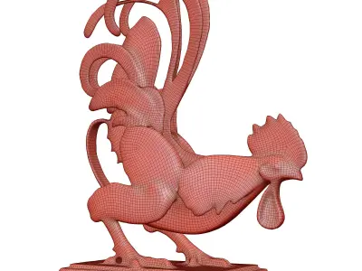 Steel Rooster 001 3D model