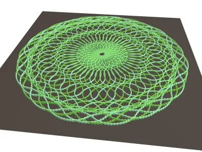 Tablecloth under a vase 3D model