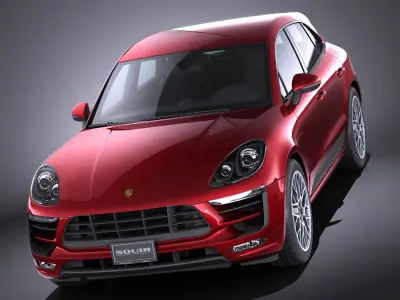 Porsche Macan GTS 2017 VRAY 3D model