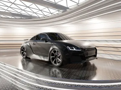 Audi TT Rs with Bodykit Low-poly 3D model
