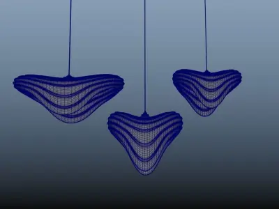 Heart Lighting Forest - Organic Pendant Lamp Design 3D model