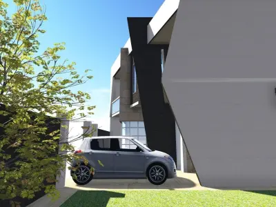 Modern House with plans 130 sq m  3D model