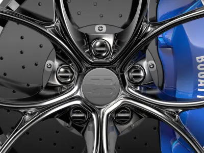 Bugatti Chiron wheel 2 3D model