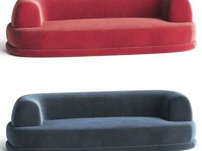 sofa soft yellow 3D model
