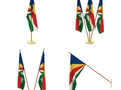 Seychelles Flag Pack 3D model