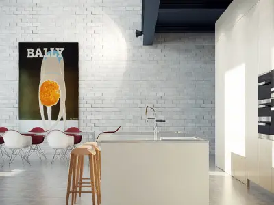 Luxury Loft Apartment 3D model