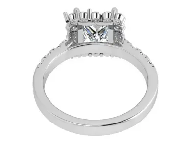 Square Halo Ring 4187 3D print model
