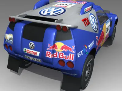 Volkswagen Touareg Rally 2 Low-poly 3D model