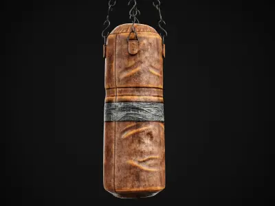 Boxing Punching Bag Low-poly 3D model