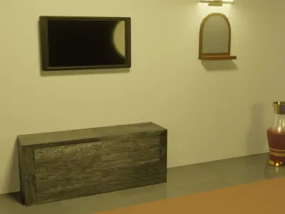 Luxury Bedroom Low-poly 3D model