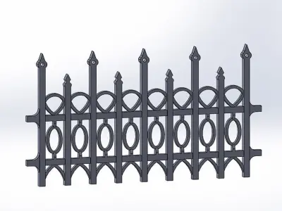 FENCE ornate metal design 3D model