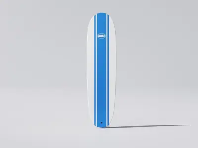 Funboard Surfboard 3D Model 6 Design Variants Included Low-poly 3D model