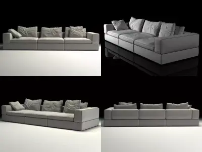 Life Sofa 3-Seat 3D model