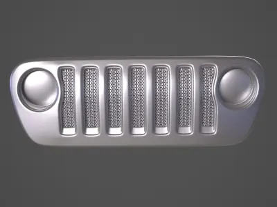JEEP WRANGLER UNLIMITED SAHARA 2019 GRILL 3D print model