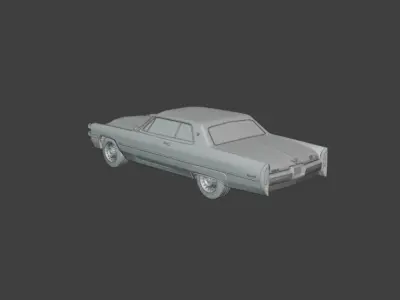 1966 cadillac coupe de ville  3D print model