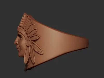 Red Indian Ring 3D print model