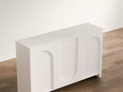 Modern Sculptural Console Table  Low-poly 3D model