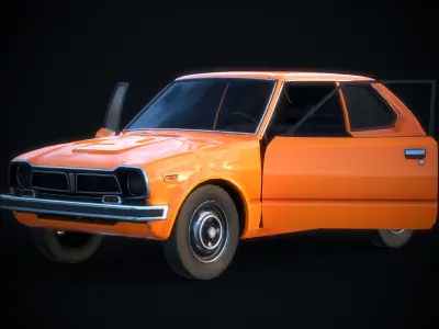 Honda Civic 73 Authentic Car Game Ready Low-poly 3D model