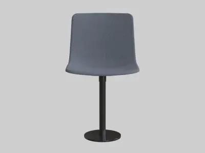 PATO Column Chair-Model 4082-Dark blue Low-poly 3D model