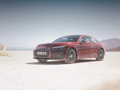 Modern luxury sedan unbranded 3D model