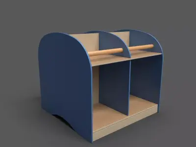 AlbumTrayMaxivision Blue Low-poly 3D model