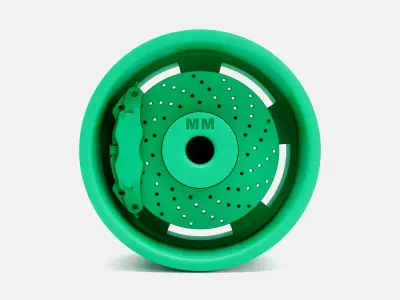 15x10 Pacer Supreme Wheel and Brake 3D print model