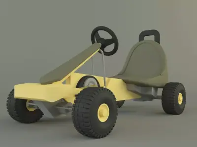 go kart vehicle 3D model