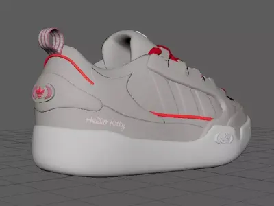 Adidas x Hello Kitty 3D sneakers Low-poly 3D model