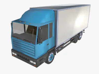 van truck Low-poly 3D model