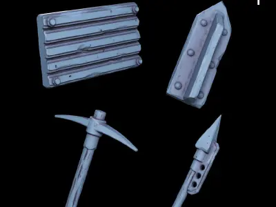 Kitbash Vol01 Ork 40 Unique pieces 3D print model