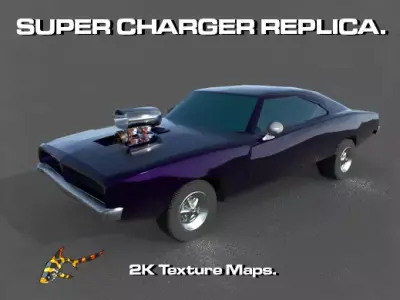 SUPER CHARGER Low-poly 3D model