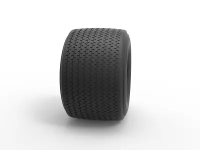 Dirt Sprint racing tire 12 Scale 1 to 25 3D print model