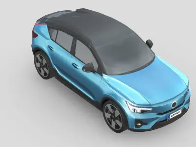 Volvo C40 Recharge Low-poly 3D model