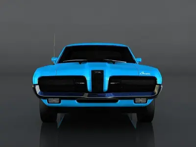 Mercury Cougar 1970 Low-poly 3D model