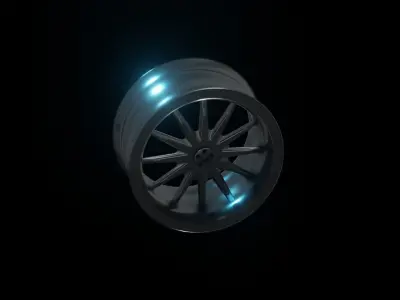 Classic wheel rim 3D model
