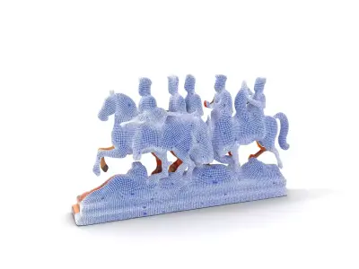 Regal Cavalry Procession model pack Low-poly 3D model