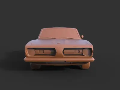 Plymouth Barracuda 1968 3D print model