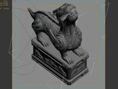 Stone Decoration - Animal Beast 06 3D model