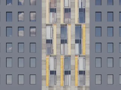 Modern building fasade 9 3D model